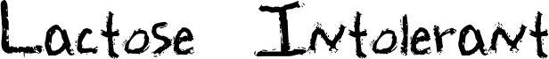 Lactose Intolerant Font