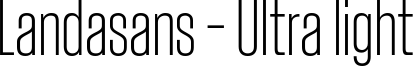 Landasans - Ultra light Font