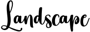 Landscape Font
