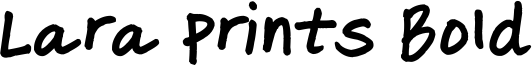 Lara Prints Bold Font