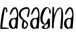 Lasagna Font