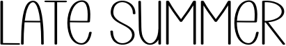 Late Summer Font