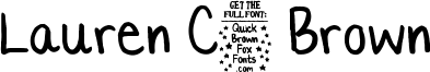 Lauren C. Brown Font