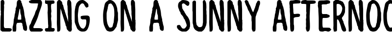 Lazing on a sunny afternoon Font