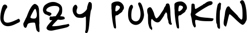 Lazy Pumpkin Font
