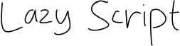 Lazy Script Font