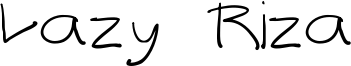 Lazy Riza Font