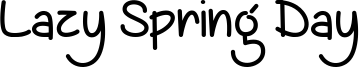 Lazy Spring Day Font