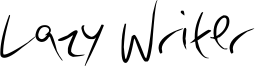 Lazy Writer Font