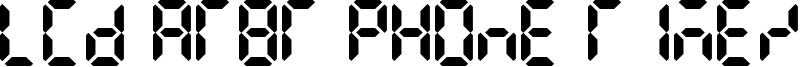 LCD AT&T Phone Time/Date Font
