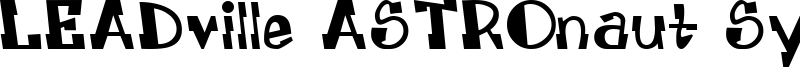 LEADville ASTROnaut System Font