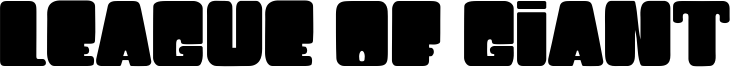League Of Giant Font