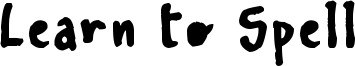 Learn To Spell Font