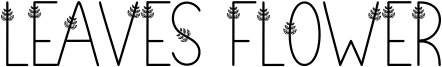 Leaves Flower Font