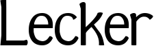 Lecker Font