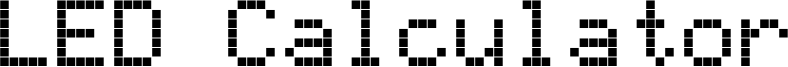 LED Calculator Font