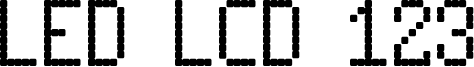 LED LCD 123 Font