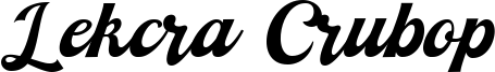 Lekcra Crubop Font