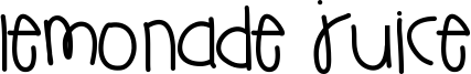 Lemonade Juice Font