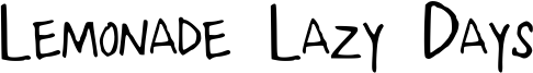 Lemonade Lazy Days Font