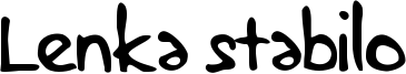 Lenka stabilo Font