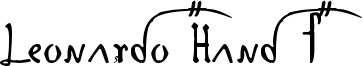 Leonardo Hand F Font