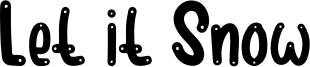 Let it Snow Font