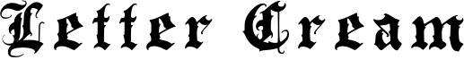 Letter Cream Font