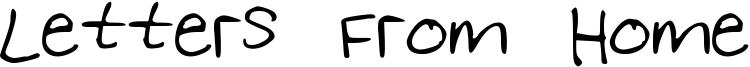 Letters From Home Font