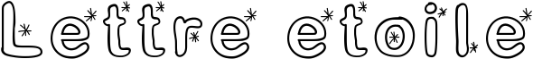Lettre etoile Font