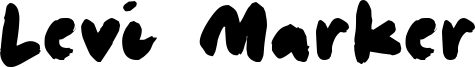 Levi Marker Font