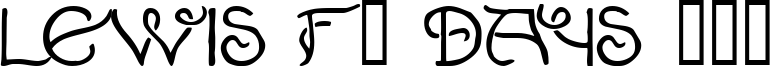 Lewis F. Days 191 Font