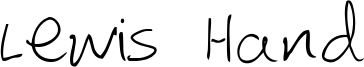 Lewis Hand Font