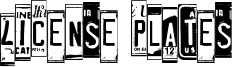 License Plates Font