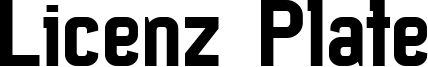 Licenz Plate Font