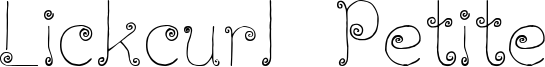 Lickcurl Petite Font