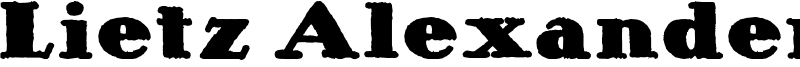 Lietz Alexander Nero Font