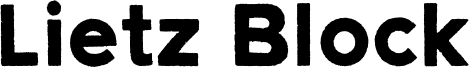 Lietz Block Font