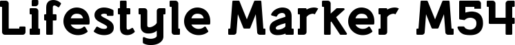 Lifestyle Marker M54 Font