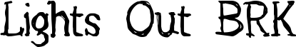 Lights Out BRK Font