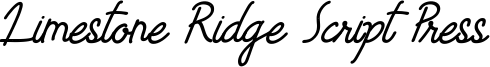 Limestone Ridge Script Press Font