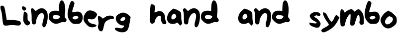 Lindberg hand and symbols Font