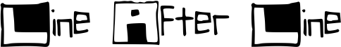 Line After Line Font
