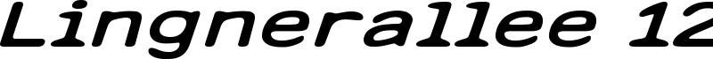 Lingnerallee 12345 Font