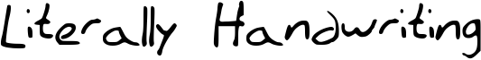 Literally Handwriting Font