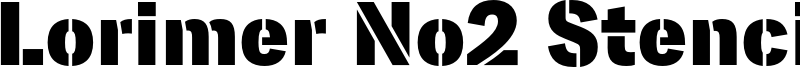 Lorimer No2 Stencil Font