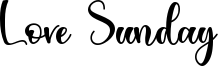 Love Sunday Font