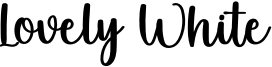 Lovely White Font