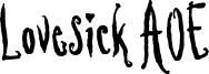 Lovesick AOE Font