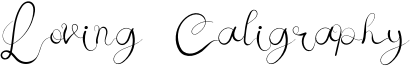 Loving Caligraphy Font
